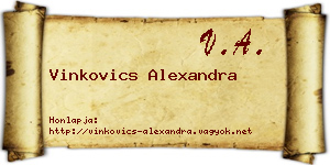 Vinkovics Alexandra névjegykártya