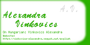 alexandra vinkovics business card